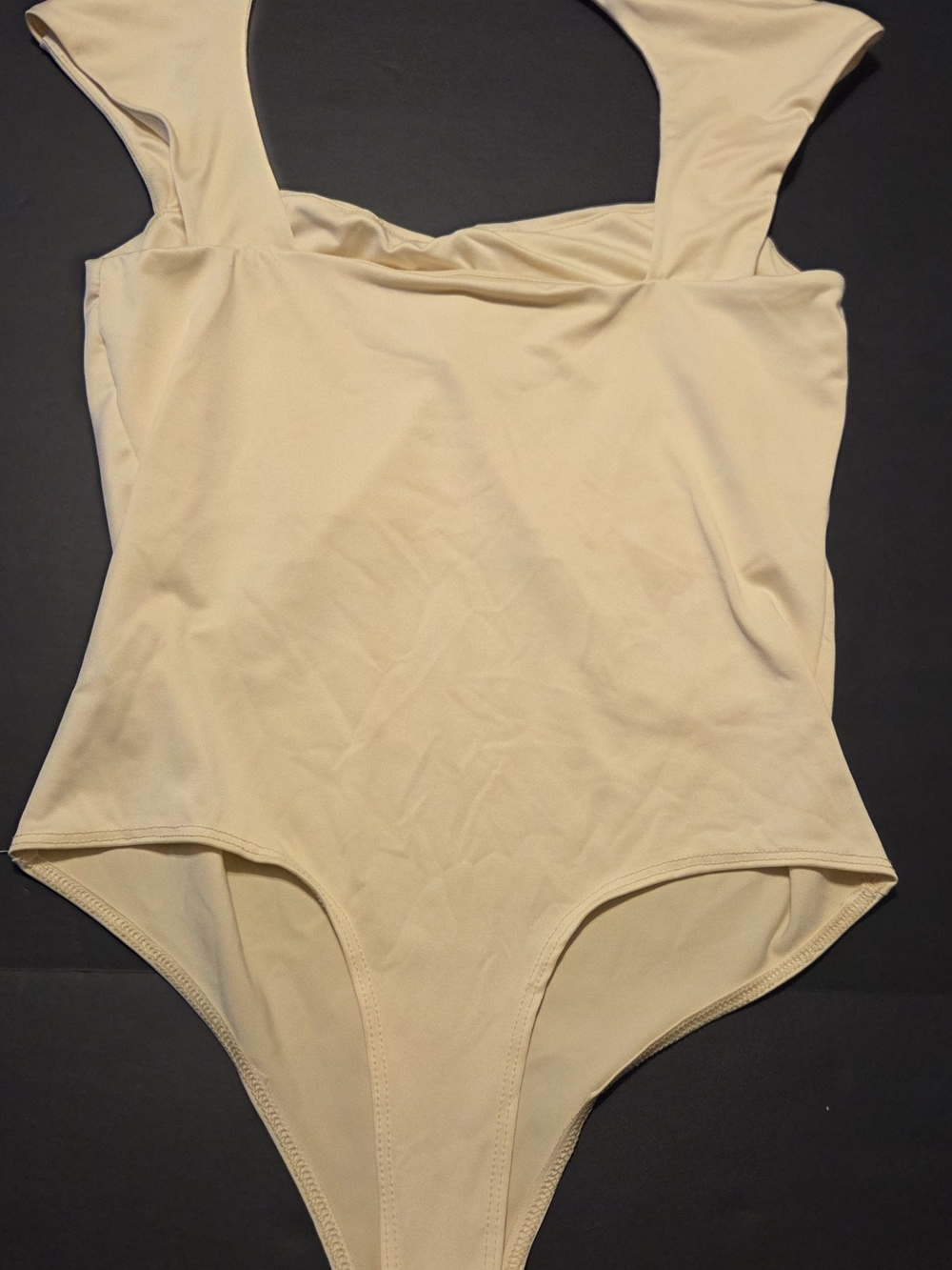 gaze Pale Yellow Ruched Sweetheart Bodysuit - Picture 3 of 4